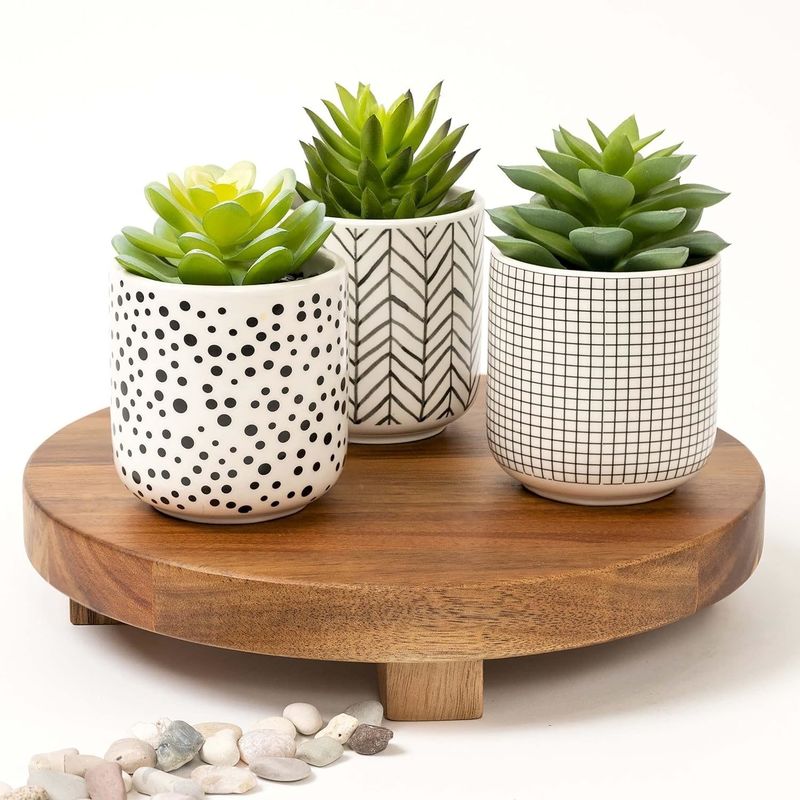 Acacia Wood Riser Round Pedestal Riser Board Wood Pedestal Stand for Kitchen Display
