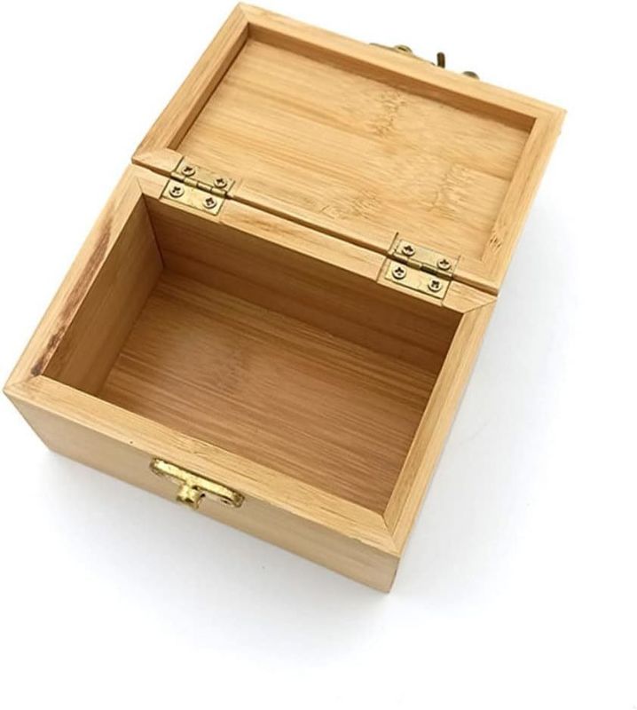 Wooden Bamboo Jewelry Storage Drawer Organizer with Sliding Lid Earring Storage Case