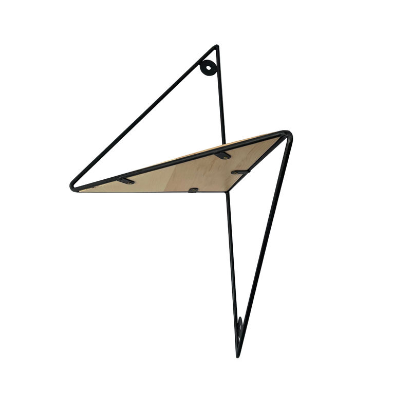 Multifunctional Metal Wood Triangle Wall Corner Display Shelf for Home Storage