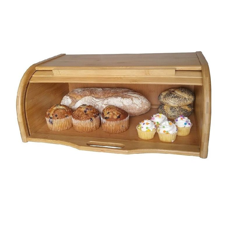 Other Gift Craft Eco-Friendly Natural Bamboo Large Wooden Box Storage Boxes Kitchen Counter Organizer