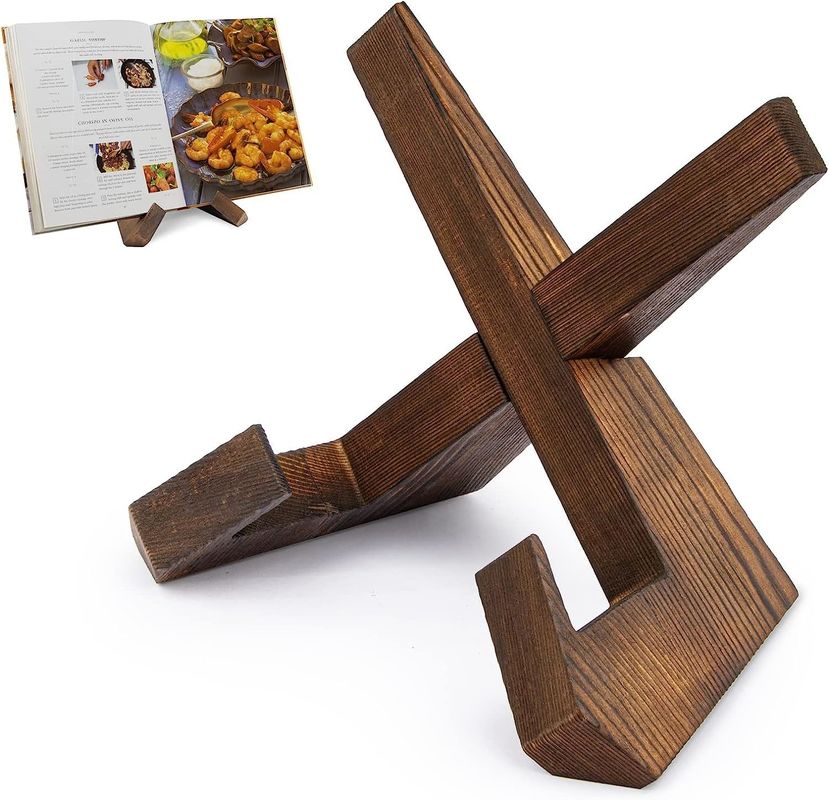 Effortless Recipe Organization with our Solid Wood Recipe Book Holder Burned Printing