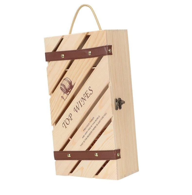 Customized Logo Acceptable Wooden Wine Case for Red Wine Bottle Gift Container Box