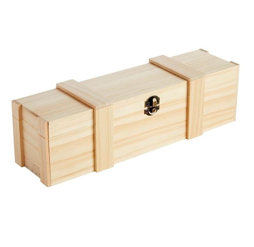 Split or Demi Wine Bottles Solid Wood Wine Box 13.8X3.9X3.9 Inch with Customized Logo