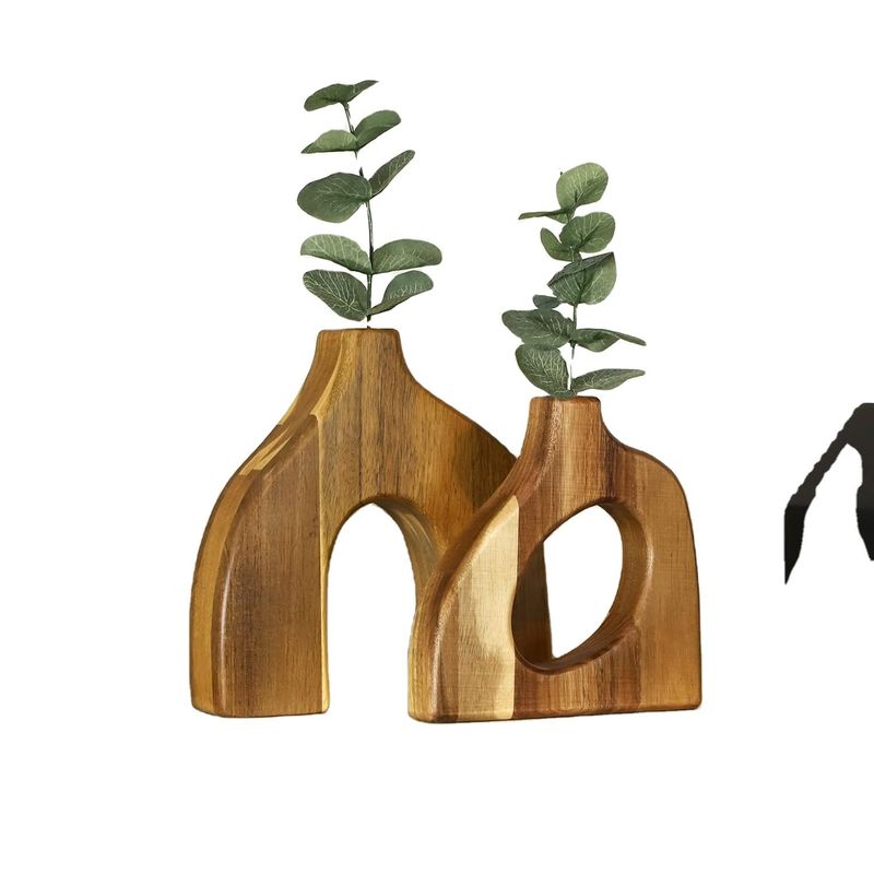 Modern Design Style Pine Wood Tiered Flower Stand for Indoor Garden Plant