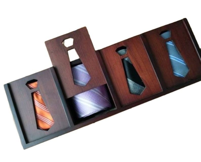 Material Structure wood Tie Organiser Storage Box Perfect Gift Christmas Gift for Mens