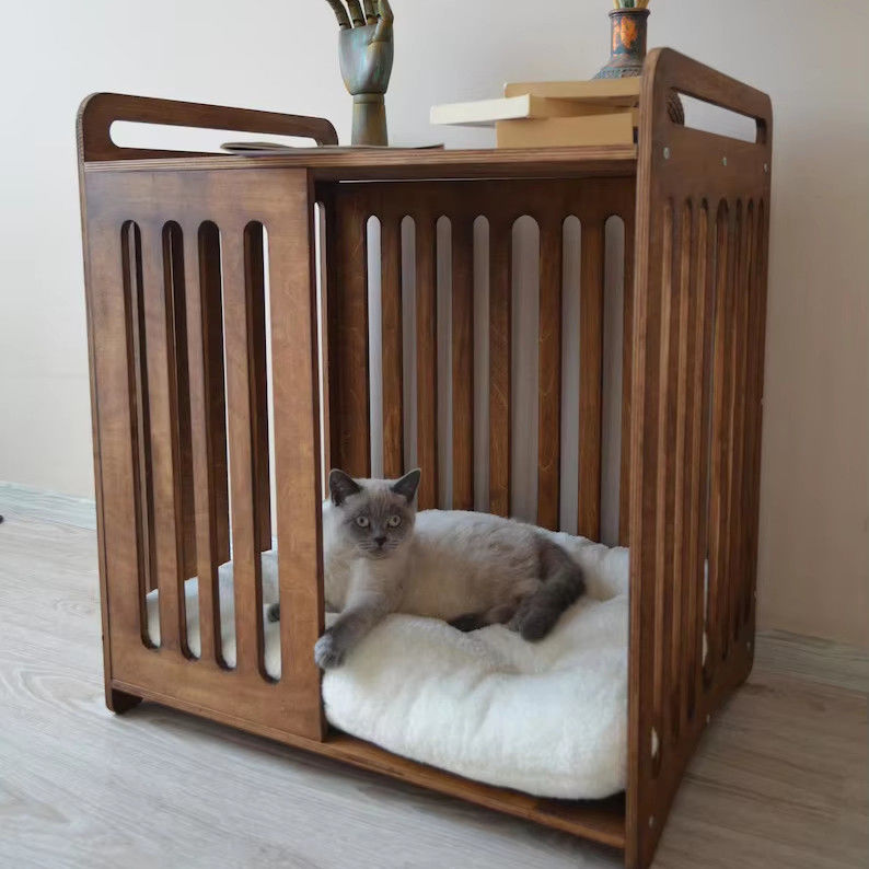 Indoor Cabin Must-Have Save Space with Luxury Demolition Wooden Dog Crate Furniture