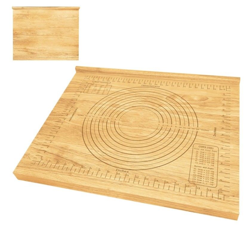 Pastry Wooden Board 24x20 Kneading Board with Measurements Common Size or Custom