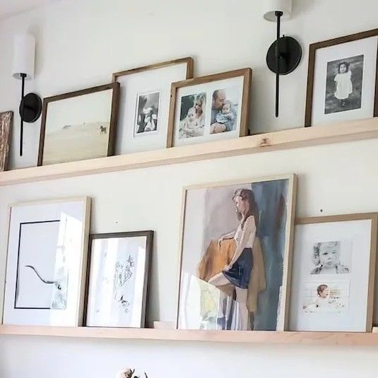Wooden Home Decor Rustic Style Solid Hardwood Floating Shelf with Customization Option