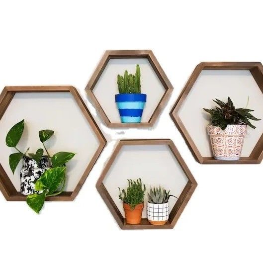 Wooden Hexagon Shelves The Perfect Blend of Function and Style for Your Kitchen