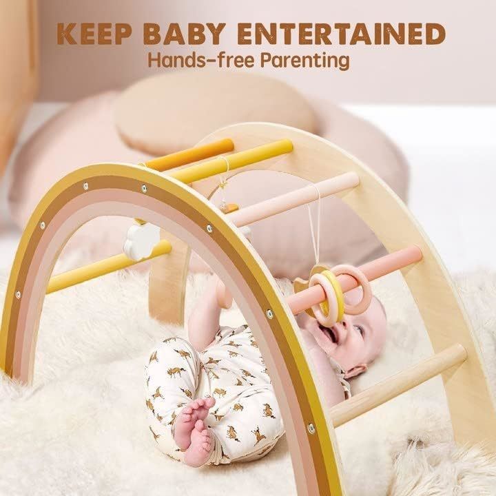 Unisex Wooden Play Gym for Baby 0-5 Months As Your Request Wooden Baby Toys by Tiny Land