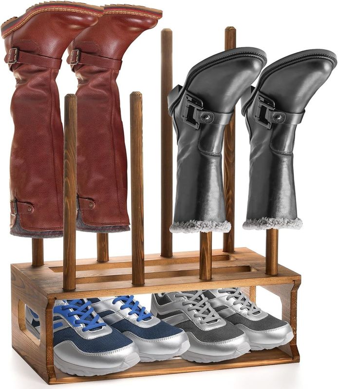 Rustic Wood Boot Rack Organizer Colour As your request for Entryway Shoe Storage