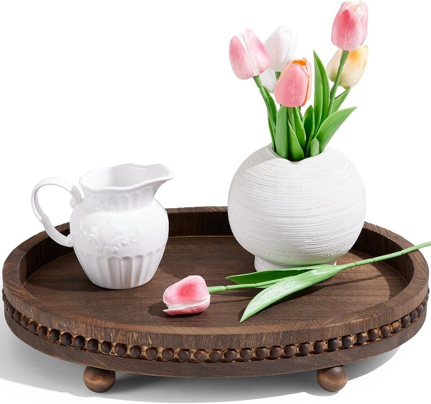 Customized Designs Wooden Decorative Tray for Kitchen and Dining Table in Rustic Style