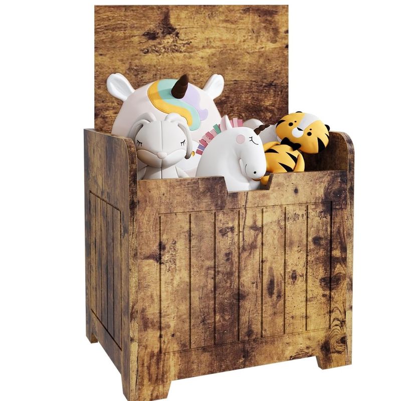 Wooden Entryway Storage Bin for Living Room Customized Logo Acceptable Toy Storage Box