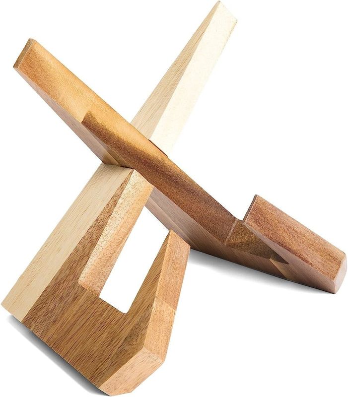 Convenient Book Holder for Kitchen Adjustable Acacia Cookbook Stand Customized Size