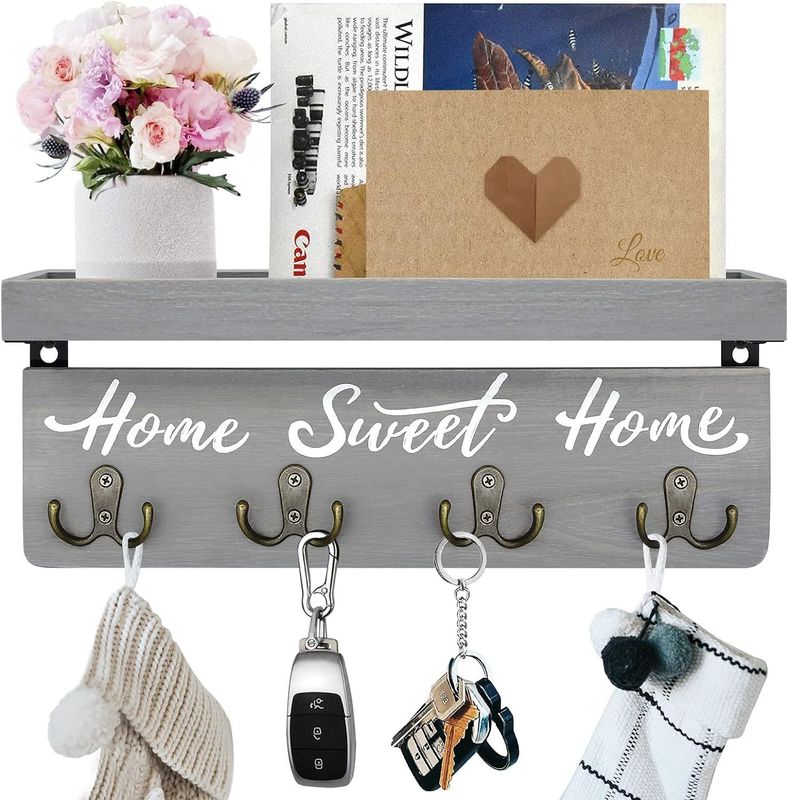 Customized Shape Wood Key Holder Wall Mount Key Hanger Organize Your Key Collection