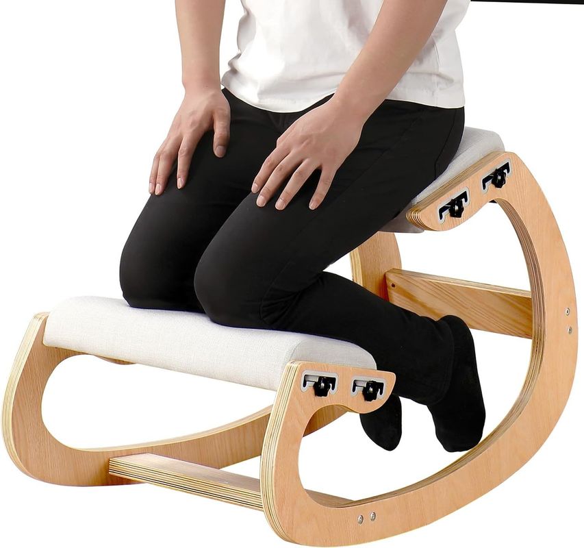 Gifts Stores Improve Your Posture with an Angled Seat Wooden Ergonomic Rocking Chair
