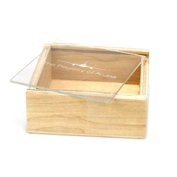 Small Wooden Decorative Gift Packing Box with Sliding Lid Customized and Personalized