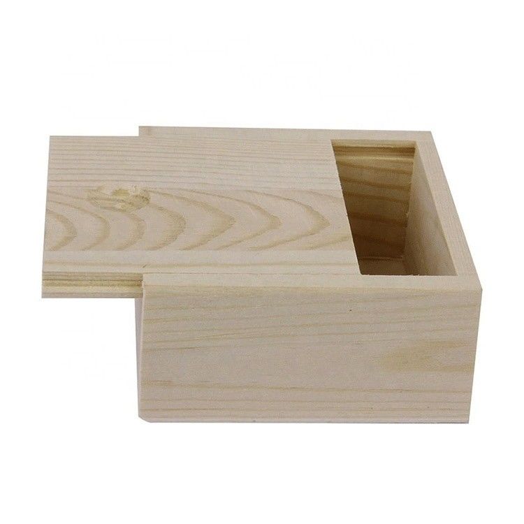 Silk-Screen Printing Pine Wood Color Customized Unfinished Small Plain Wooden Box