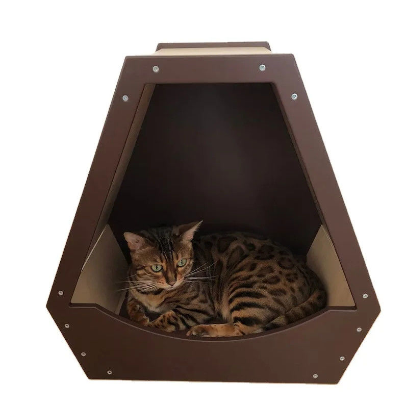 Save Space Function Pet House with Modern Wooden Design and Natural Wood Color