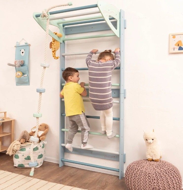 Montessori Toddler Climbing Gym High Quantity Baby Mobile Ladder with Rope Accessories
