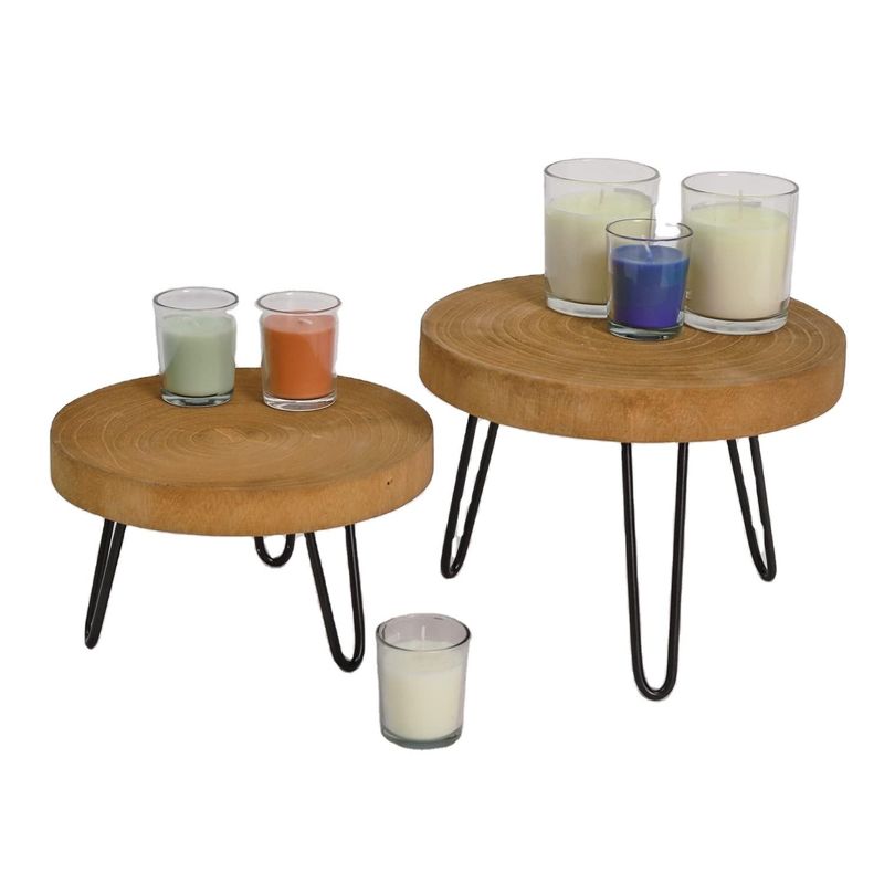 Mail Packing Y Round Wooden Plant Stand for Displaying in Modern Interiors