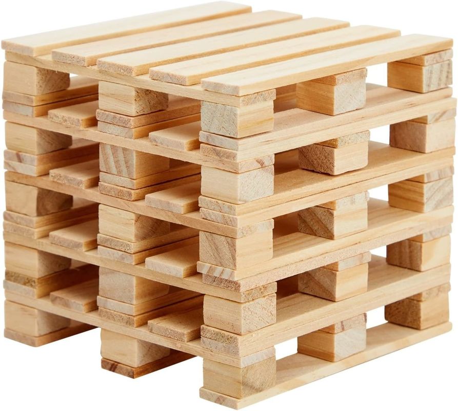 Wood plain color 3.9 X 3.9 In Custom Logo Size Square Mini Pallet Natural Cup Mat