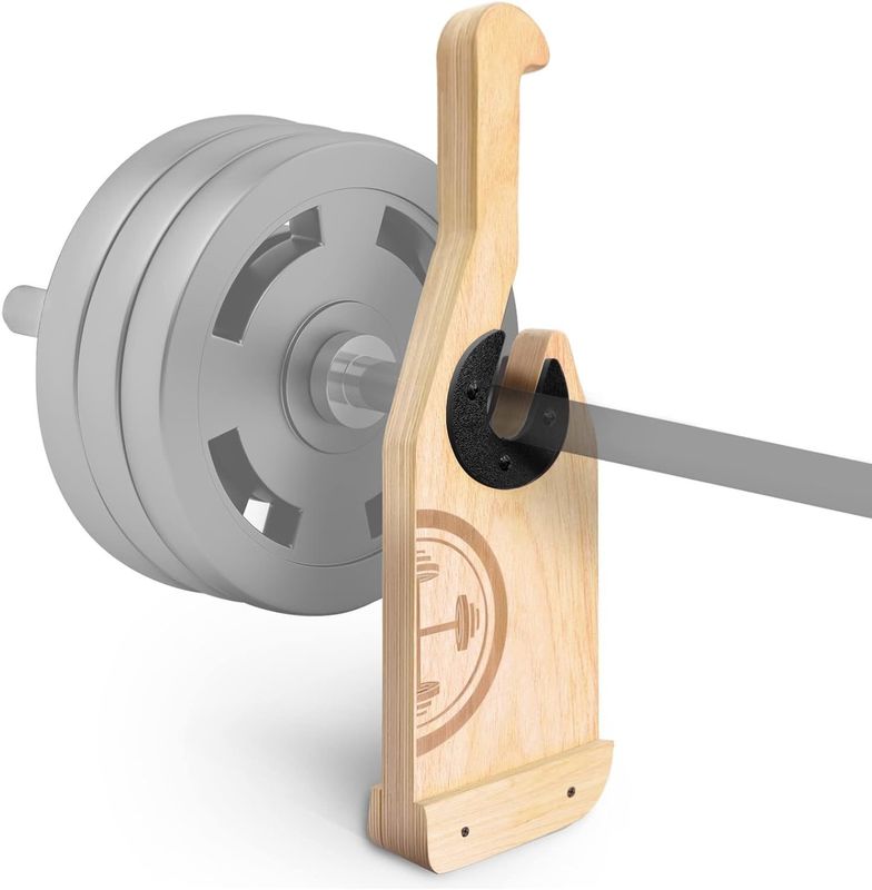Non-Slip Handle Wooden Deadlift Barbell Jack for Weight Training Bar Stand Customized Logo