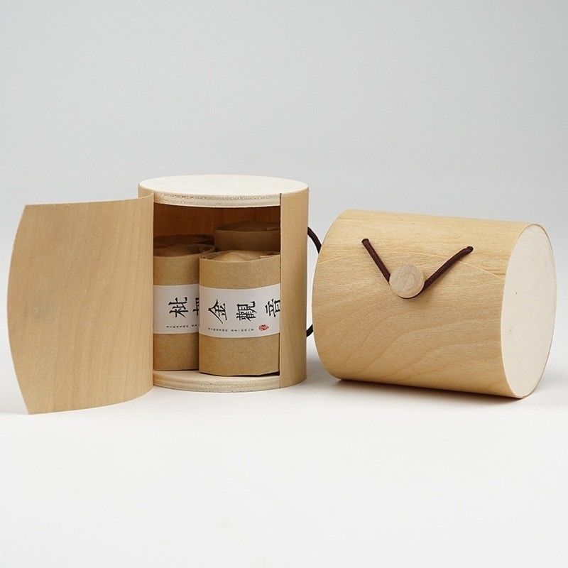 Sturdy Solid Wood Cork Bark Storage Box Tea Wooden Case Birch Jewelry Wood Veneer Boxes
