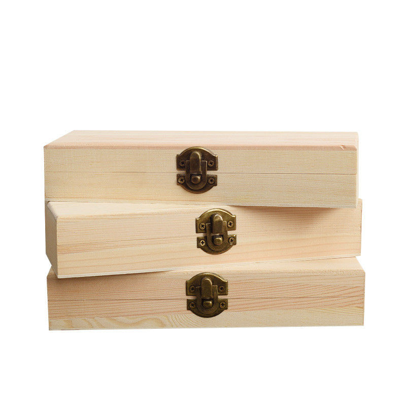 Customized Pine Wood Flip Pencil Case for Organizing Stationery and Accessories