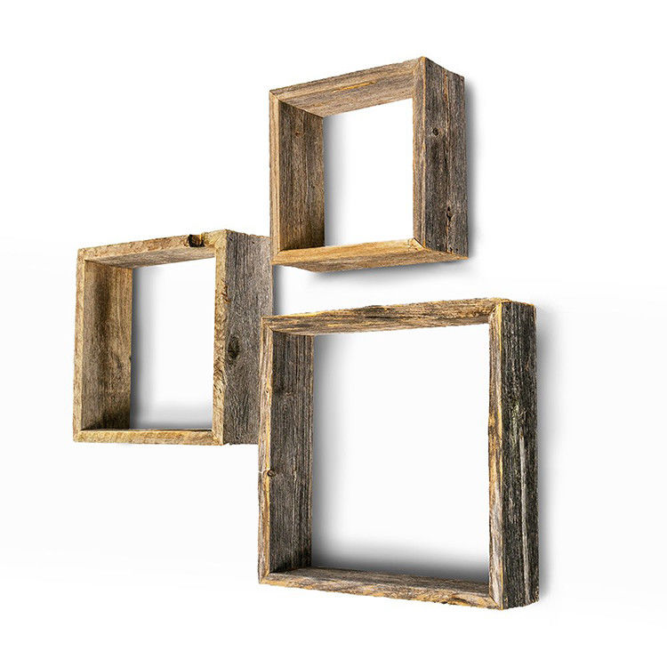 Organize Your Space with 3 Classic Natural Solid Wood Wall Mounted Floating Shelf