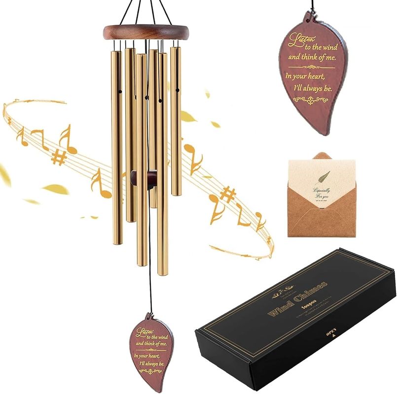 Personalized Mom Gift Customized Aluminum Compassion Memorial Wind Chimes for Outdoor