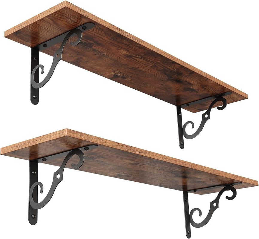 Popular Design Custom Color Set Of 2 Wooden Floating Shelves for Household Needs