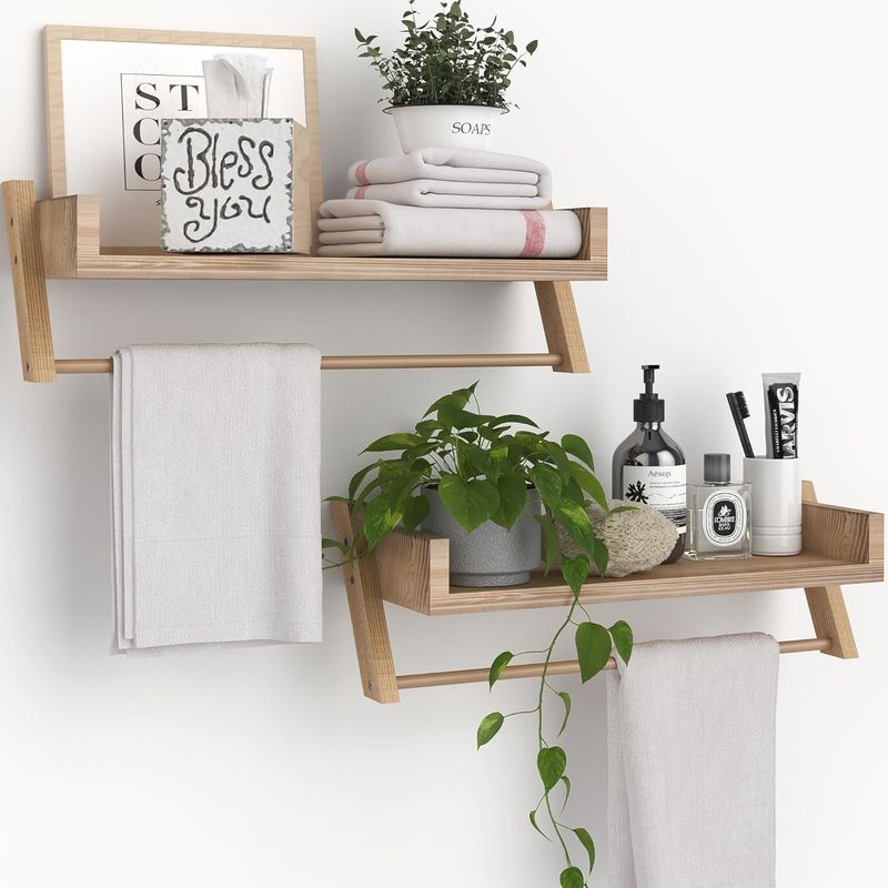 General Home Furniture Bathroom Shelves Over Toilet U-Shaped Hanging Shelves for Wall