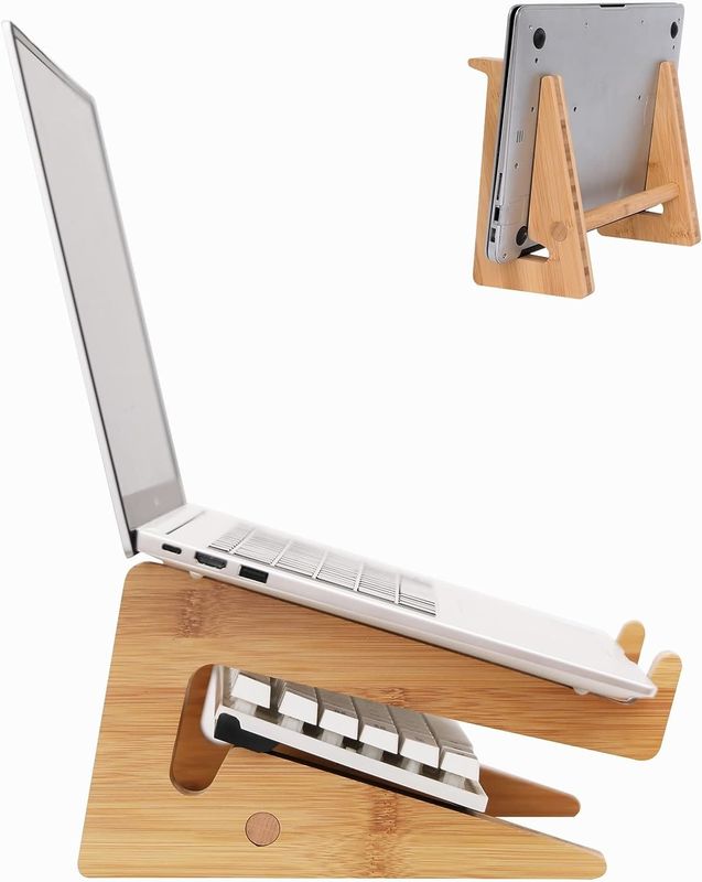 Wooden Wall Shelf Decoration Description Laptop Stand Compatible with Any Laptops