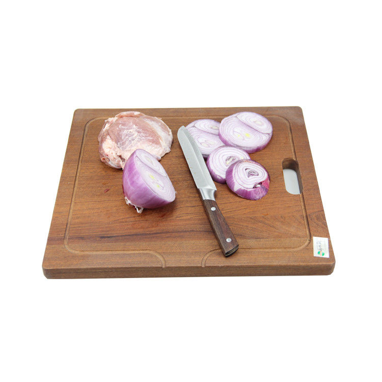 Functional Solid Wood Cutting Board with Handle Custom Size Sustainable Printing Burned
