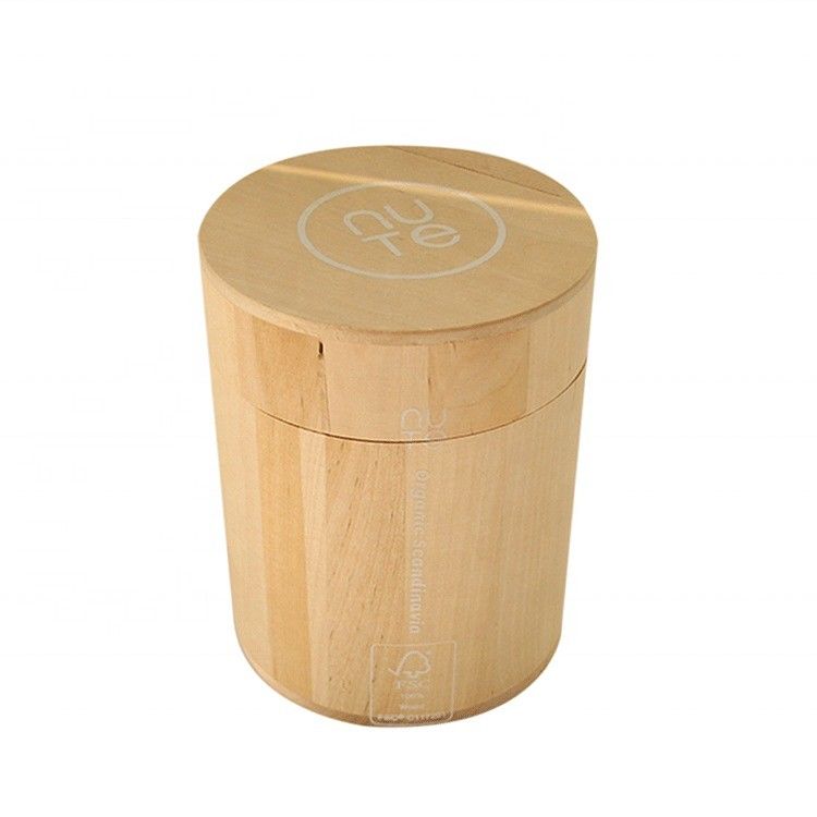 Europe Vitalucks Unfinished Small Wooden Painted Wooden Plain Color Cylinder Box
