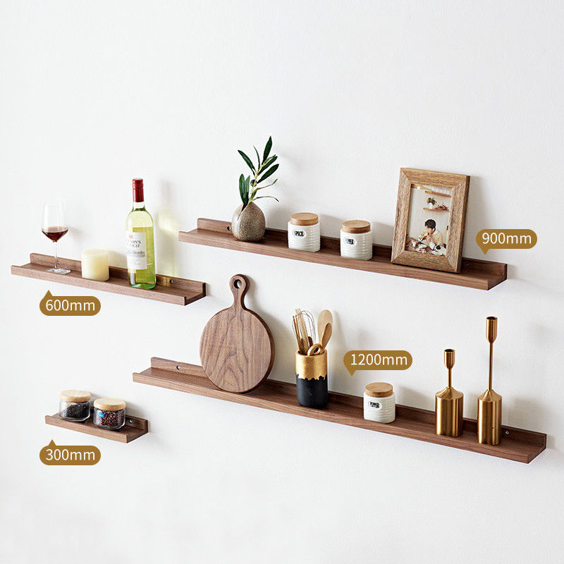 NO Inflatable Rustic Beech Wood Shelves for Wall Mounted Storage and Home Decoration