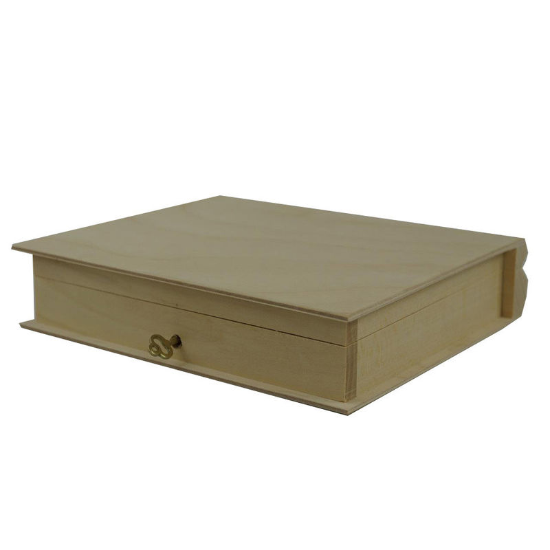 Handmade Custom Wood Book Box for Organizing and Storing Various Personal Items