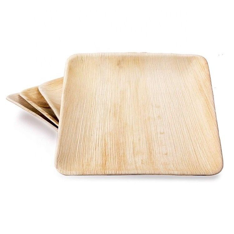 6X9&quot; inch Palm Leaf Square Party Dinner Plates Eco-Friendly and Business Gifts Occasion