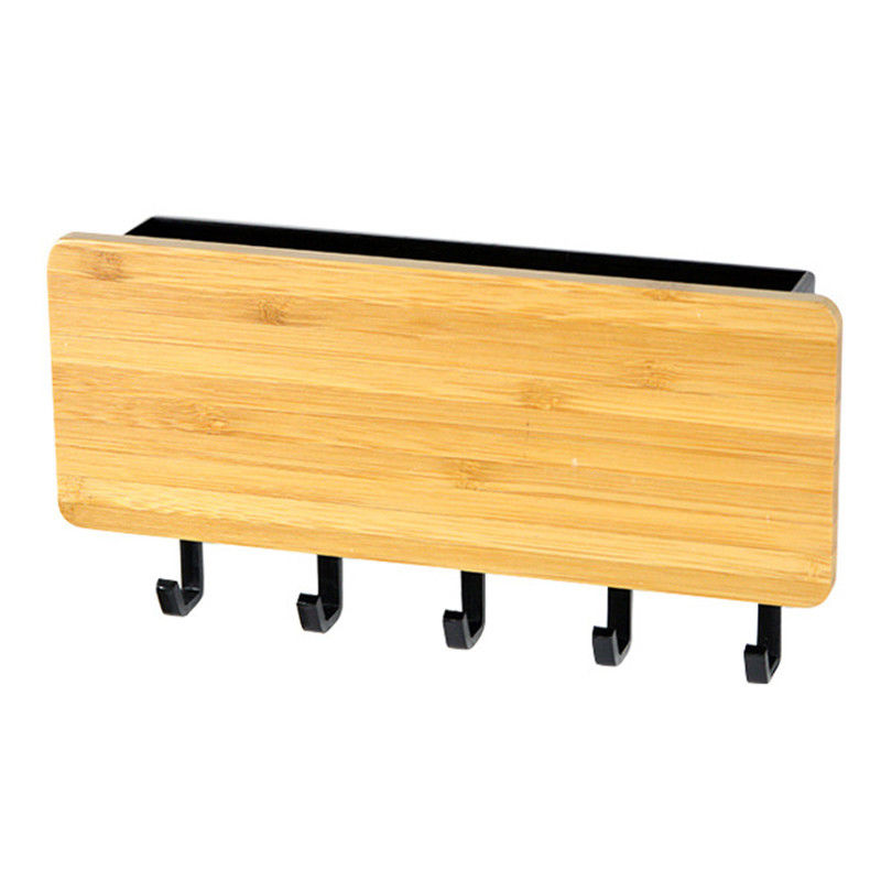 Custom Entryway Mail Holder for Wall With 5 Key Hooks Wall Mount Mail Letter Key Rack