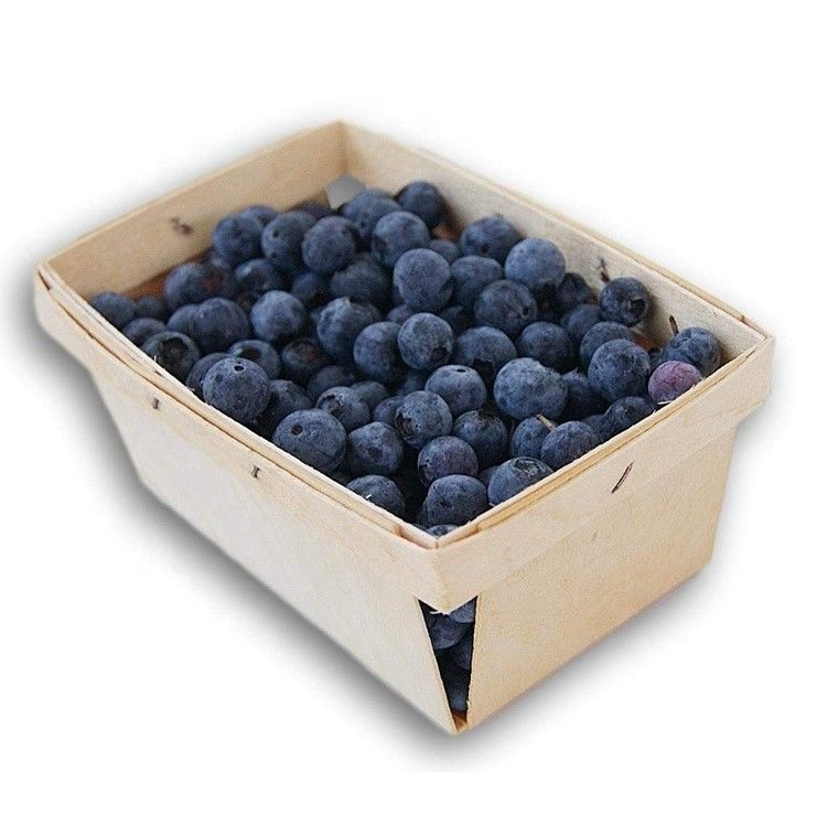 Handmade Industrial Gift Craft 4x4 Inch Veneer Wooden Box for Fruit and Berry Picking