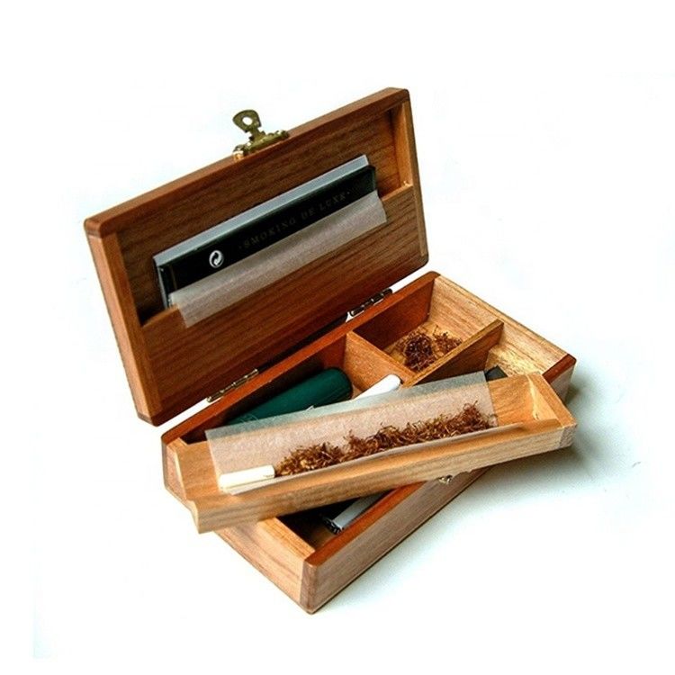 Customizable Logo and Lacquer Coating Options Wooden Humidor for Cigar Packaging Box