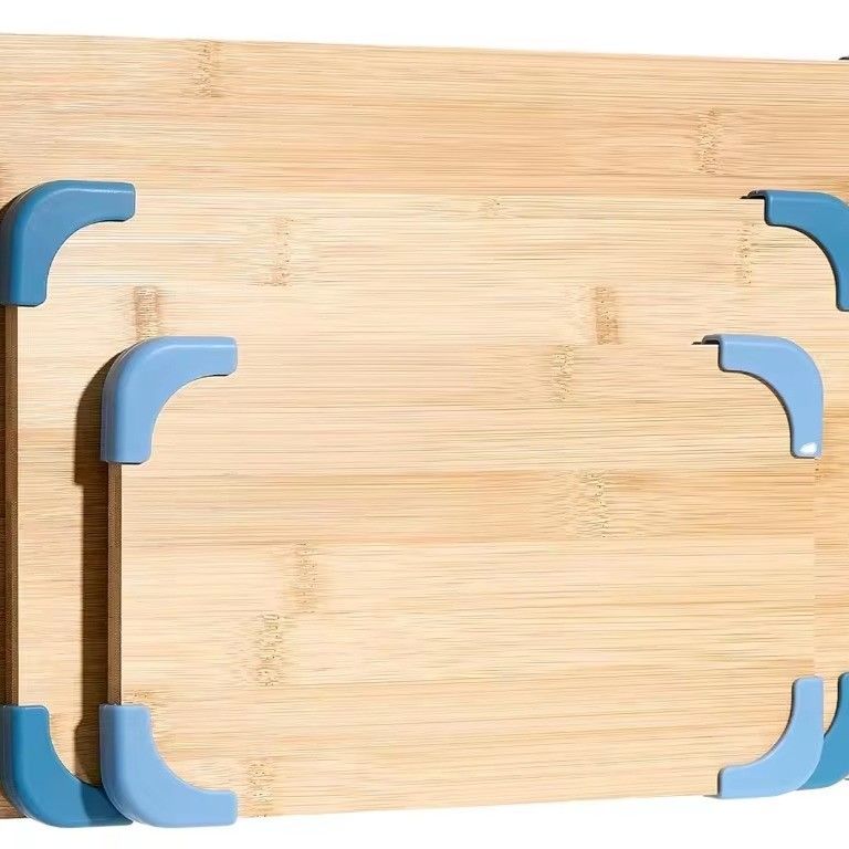 Sustainable Bamboo Cutting Board Set for Kitchen Large Medium and Small Non Slip Boards