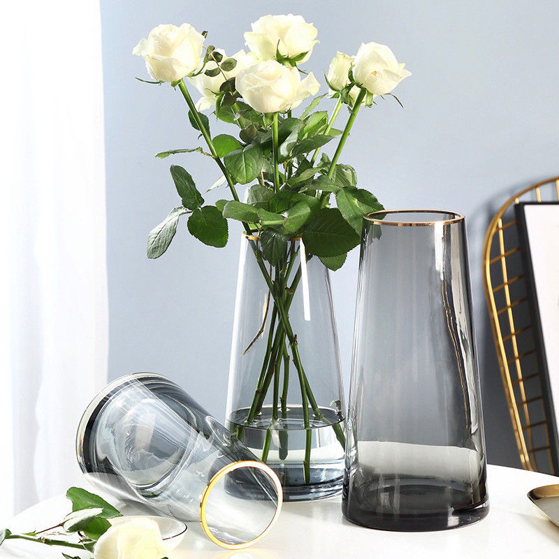 All-Season European Style Glass Cylinder Vase for Wedding Centerpiece Home Decoration