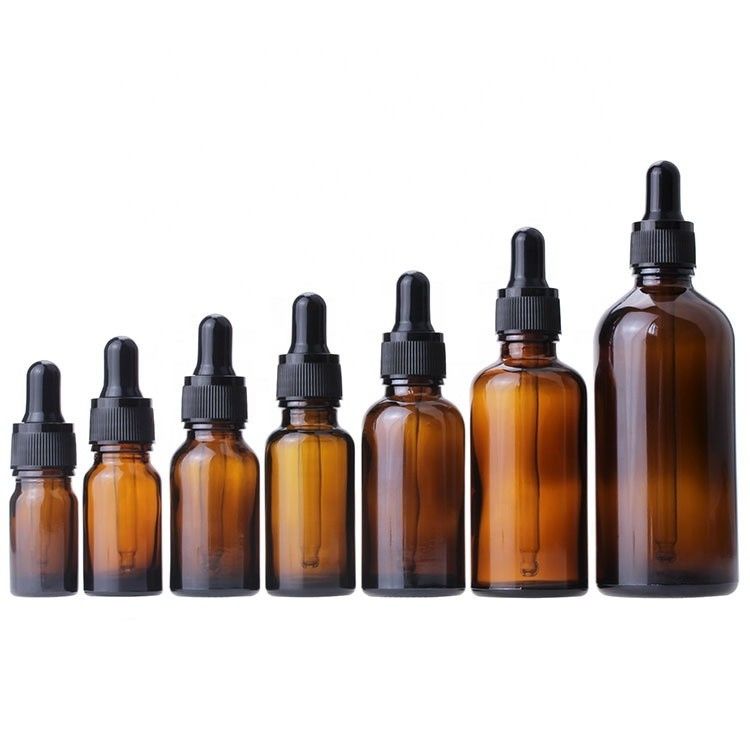 5ml 10ml 15ml 20ml 30ml 50ml 100ml Amber Glass Dropper Bottle with and Food Jar Glass
