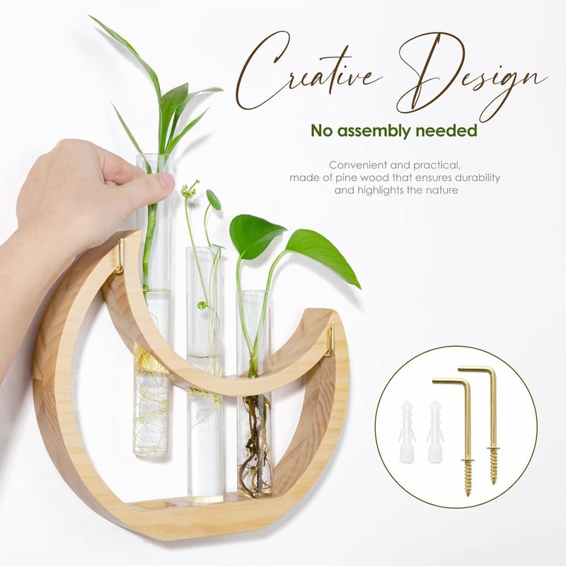 Anniversary Crescent Moon Table Stand for Indoor Houseplants and Office Decor