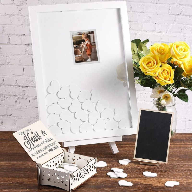 Wedding Event Party Frames with Burned Wooden Decorations in European Style Countryside