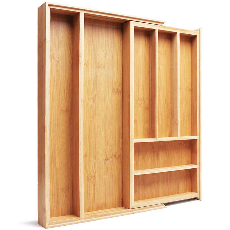 Adjustable Bamboo Drawer Organizer for Fast Food and Takeaway Services by Vitalucks