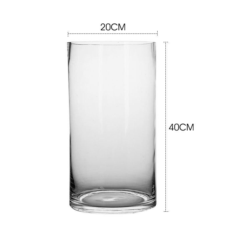 Minimalist Design Tabletop Vase for Clear Glass Cylinder Flower Vase in Nordic Style
