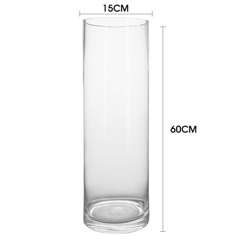 Thickened Tall Cylinder Clear Glass Vase in Europe Style with Height Range of 10-60cm